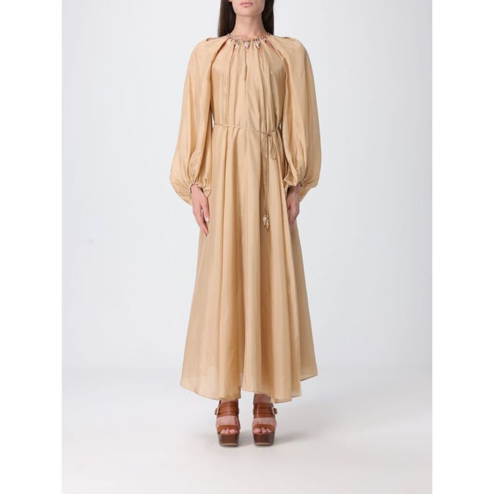 Zimmermann Mahon Long Silk Tunic With Balloon Sleeves And Embroidery